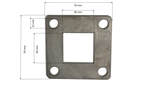 značka, montážna doska 76x76x4 MS.005