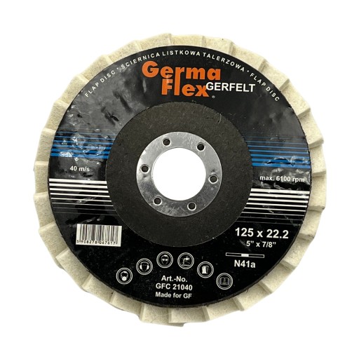 PLSTENÝ LEŠTIACI DISK PLSTEČNÁ KLAPKA 125 mm x 22,2 mm GERMAFLEX