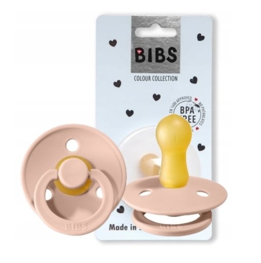 Cumlík BIBS HEVEA M (6+) BLUSH ukľudňujúci