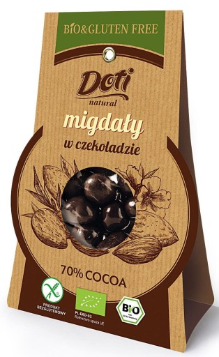 Mandle v tmavej čokoláde Bezlepkové BIO 5