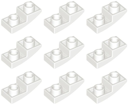LEGO 24201 SKOS 2x1 biela NOVINKA (3g) 9 ks.
