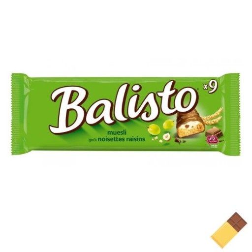 Balisto Muesli Noisettes Tyčinky hrozienok 9 ks 166,5g