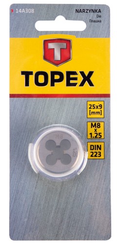 TOPEX matrica 14A308 M8 25x9mm DIN233