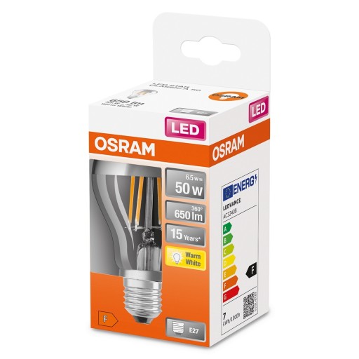 Teplo. ZRKADLO STRIEBORNÉ E27 6,5W A50 650lm 2700K OSRAM