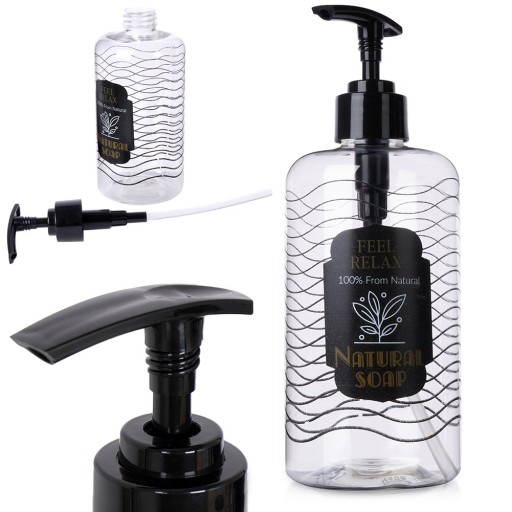 Dávkovač TEKUTÉHO MYDLA, gél, prostriedok na umývanie riadu, kuchyňa, kúpeľňa, 500 ml