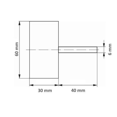 Lamelový brúsny kotúč 60x30x6 gr 80 NK