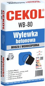 Mrazuvzdorný betónový poter WB-80 CEKOL 5kg