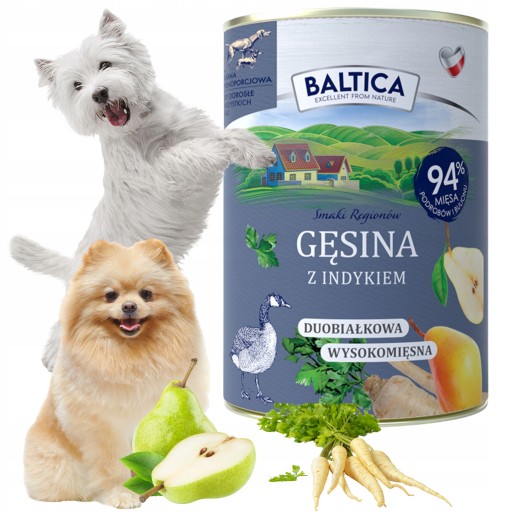BALTICA mokré krmivo pre psov HUS A TURECKO bezobilná hruška prémiová 400g