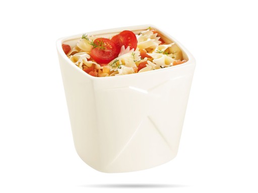 Vysoká šalátová misa na občerstvenie, 850 ml, hranatý porcelán Bologna ARCOROC
