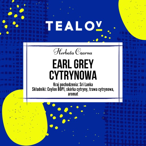 TEALOV čierny čaj EARL GREY LEMON 100G