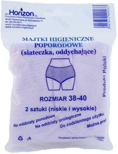 Horizon Reusable Popôrodné nohavičky veľkosti 38-40 2 ks
