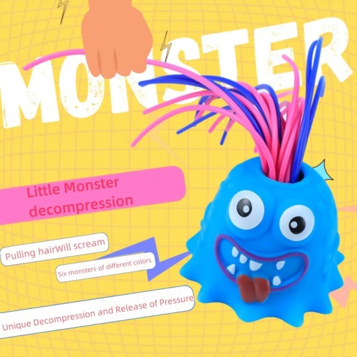 HRAČKA KRIČIACE MONSTER S HRAČKOU GNIOTEK NA VLASY S ZVUKOVÝM MIXOM