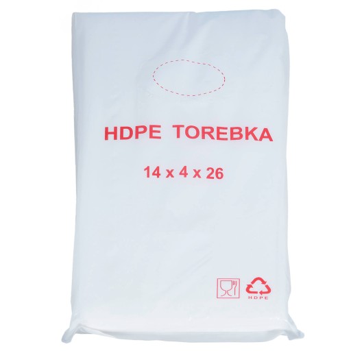 Jednorazové plastové vrecká na potraviny, HDPE, 22x26cm