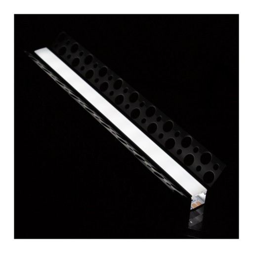 PVC PROFIL pre LED pásy, biely sadrokartón + opálový difúzor, 1 m