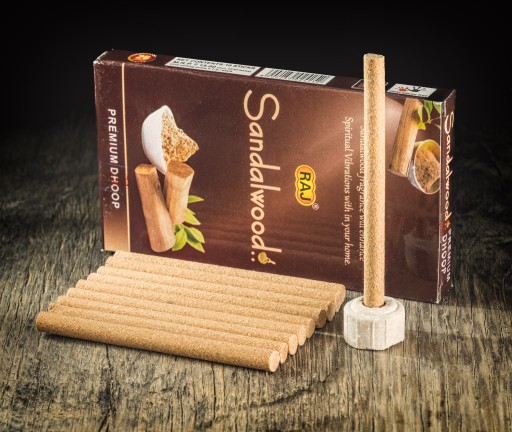 Vonné tyčinky Dhoop RAJ - Santalové drevo