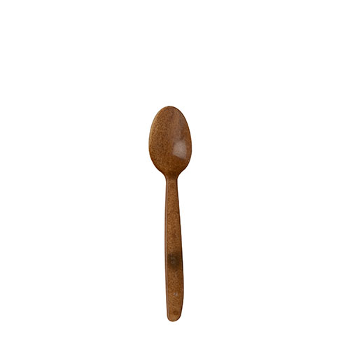 Drevovláknité WPC lyžičky na kávový čaj, tmavohnedé, 13 cm, 50 ks.