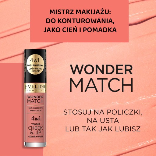 Eveline Cosmetics Wonder Match lícenka a rúž 4v1 - č. 04