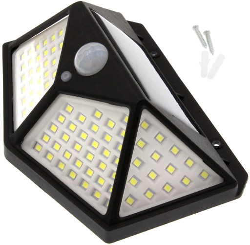 Halogénová solárna lampa 100 LED senzor pohybu Meranie