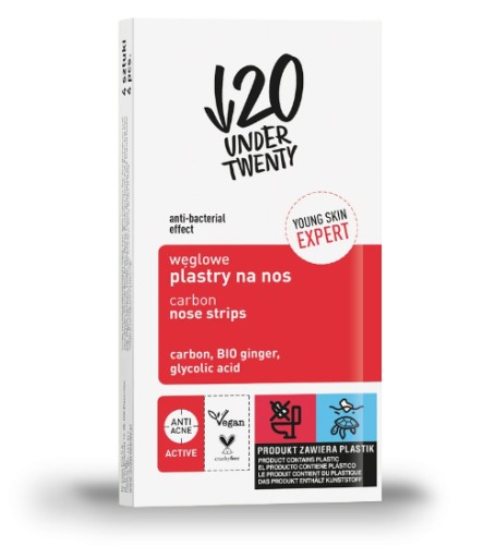 Nosové pásiky Under Twenty Charcoal 4 ks.