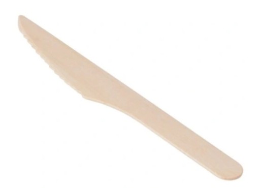Jednorazové drevené nože 16,5 cm 100 kusov Eko