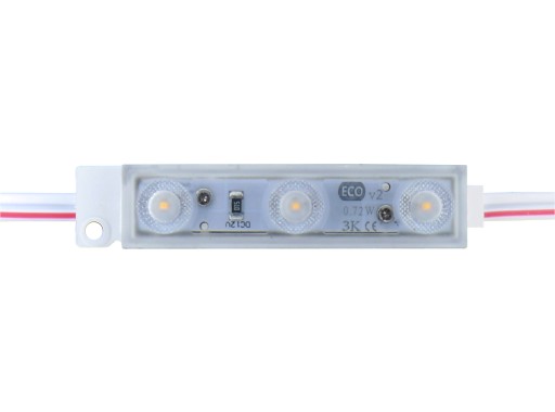 smd 2835 MODUL, objektív 12V 0,72W, MODRÁ farba