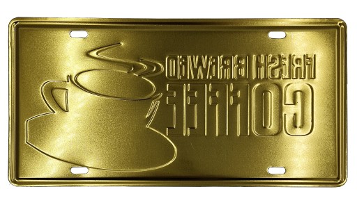 DEKORATÍVNA PLACHTA 30x15cm KÁVOVÁ DEKORAČNÁ TABUĽKA