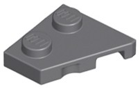 LEGO Plate 2x2 páry 24299 24307 tmavosivá (2g)