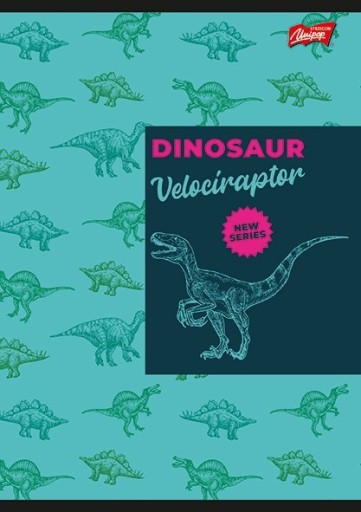 Zápisník A5 16k mriežka Dinosaur Unipap