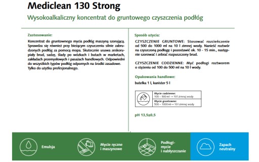 MEDICLEAN MC 130 - 1L Vysoko alkalický prípravok pre