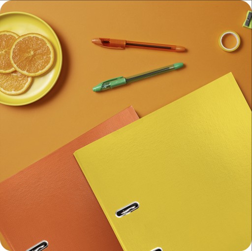 50mm A4 kancelársky úzky pákový zakladač EKOBOX ORANGE