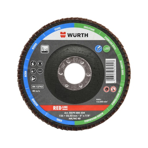 WURTH lamelový brúsny kotúč D125mm GR.40