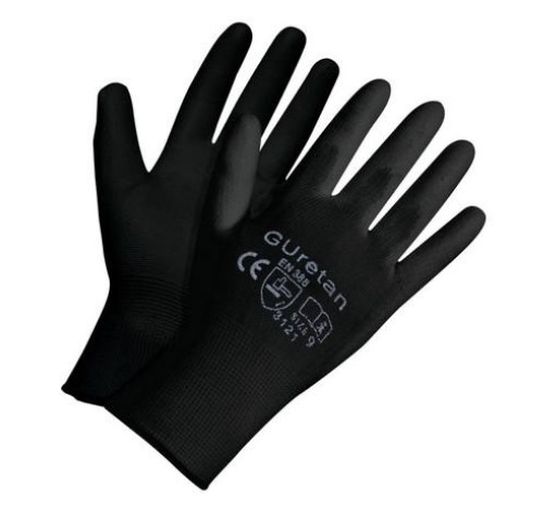 RUKAVICE BRITA COATED, ČIERNA VEĽKOSŤ. 8