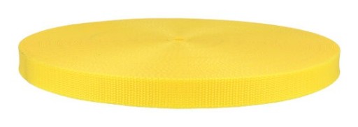Prepravná páska 15mm kožený popruh 1,5cm - 5m žltá