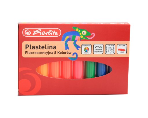 Fluorescenčná plastelína 8 farieb Herlitz