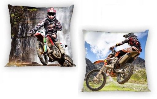 MOTOCROSS dekoračný VANKÚŠ motocykel MOTOR 40x40