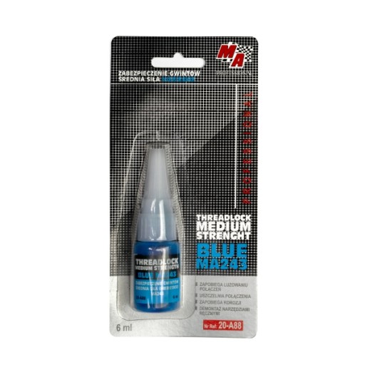 Zámok na závit modrý - stredný 6ml