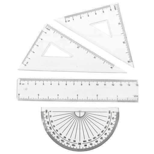 Sada geometrické školské kružidlo, pravítko, 8 prvkov, pastelové Colorino