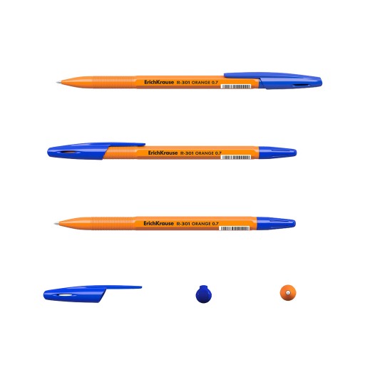 ErichKrause R-301 Orange Stick guľôčkové pero 0,7, farba atramentu: modrá 8 ks