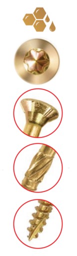 TESÁRSKE SKRUTY DO DREVA 3x30 TORX 500 ks