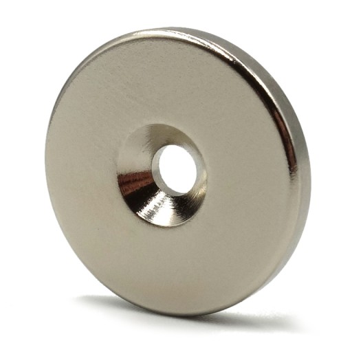 Neodymový magnet 20x7/3,5x3 mm N42 ROCK S OTVOROM PRE SILNÚ SKRUTKU
