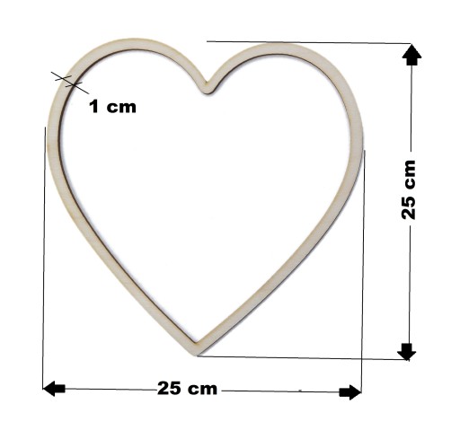 Dreamcatchers Heart Ring Macrame Base 25 cm 1 ks.