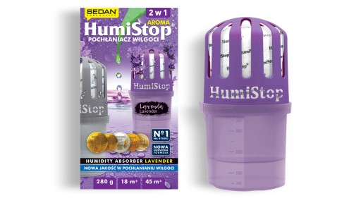 HUMISTOP ABSORPTOR VLHKOSTI S VLOŽKOU LEVANDUĽOVÁ VLOŽKA ZÁSOBA 280g HUMISTOP