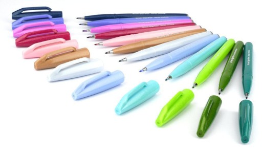 PENTEL Brush Sign Pen SES15 tyrkysové