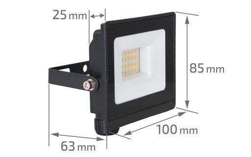 HALOGÉNOVÉ LED SVETLO CUDI - 20W ČIERNA BEZ CR 6500K