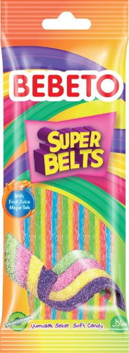 BEBETO SUPER BELTS ŽELÉ, KYSELNÉ PÁSKY 75G