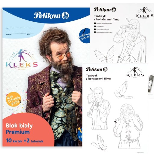 Kreatívny farebný blok 180g Pelikan Kleks 10 listov + 2 návody