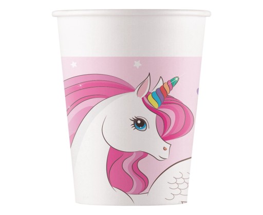 DÚHOVÝ JEDNOROŽEC PAPIEROVÝ POHÁR 200ML 8 KS