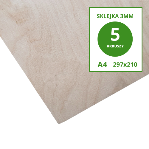 Preglejka pre laser 3mm, formát A4, trieda 1/2 - 5 kusov