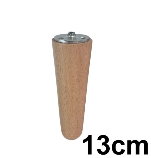 ROVNÁ drevená noha 13 cm s osadením BUK