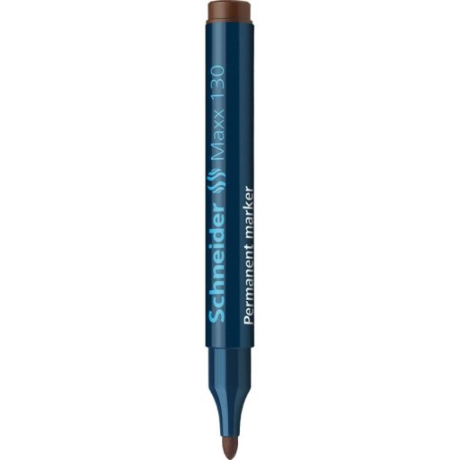 Permanentný popisovač Schneider Maxx 130, okrúhly, 1-3 mm, hnedý